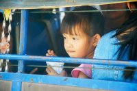 Girl on bus